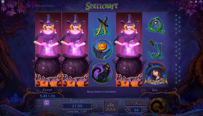 Spellcraft video slot